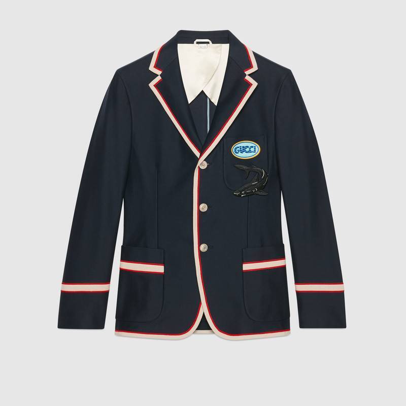 GUCCI GUCCI プール パッチ付き コットン ジャケット