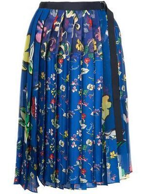 sacai フローラル プリーツ スカート