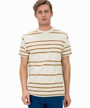LACOSTE ランダムボーダークルーネックTシャツ