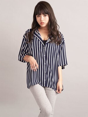 MINK TOKYO ストライプオーバーSH