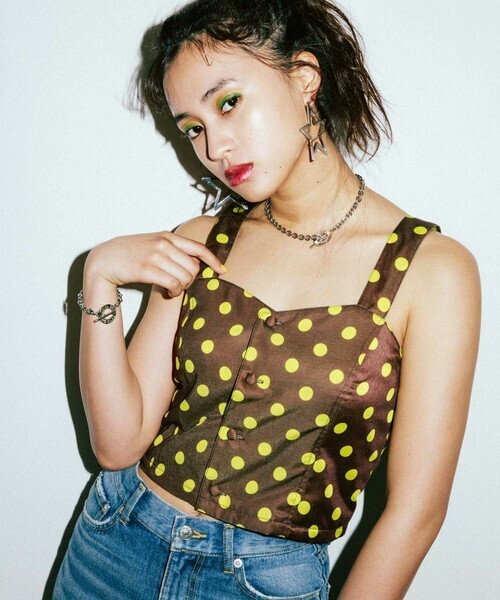 X-girl PRINTED BUSTIER