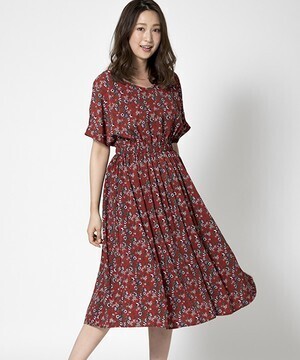 J.FERRY レトロ フラワー リボン ワンピース