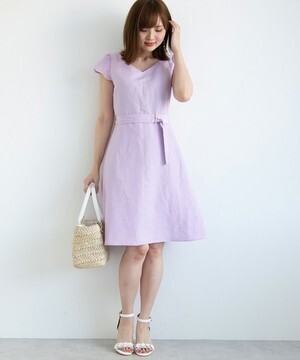 PROPORTION BODY DRESSING カラーリネンワンピース