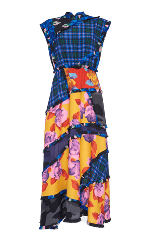 MSGM Patchwork Ruffle Dress