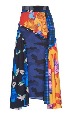 MSGM Patchwork Midi Skirt by MSGM | Moda Operandi