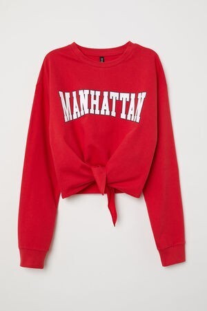 H&M タイフロントスウェットトップス