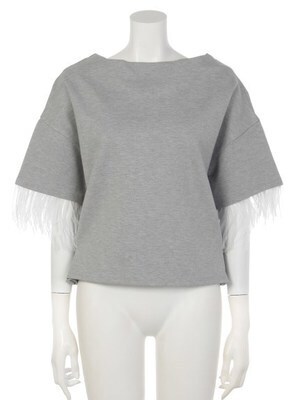 LADYMADE ボトルネックフェザースリーブtops
