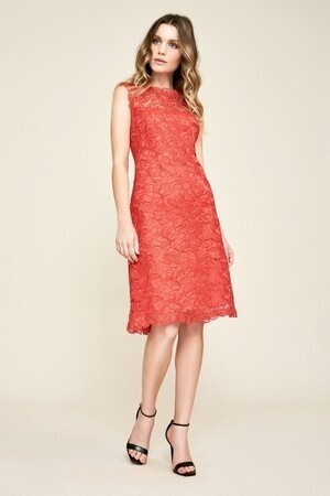 TADASHI SHOJI フラワーレース フレアドレス