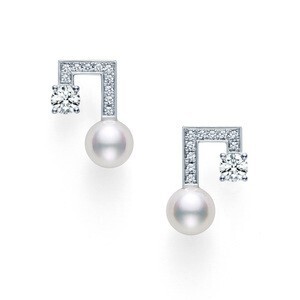 TASAKI balance note diamonds pave Earrings