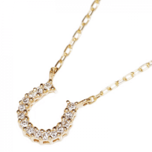 Sweets Jewelry Market 【1287353】K10YG ダイヤモンド 0.06ct 馬蹄 ネックレス ペンダント