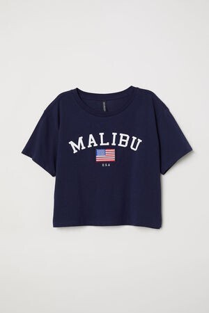 H&M クロップドTシャツ