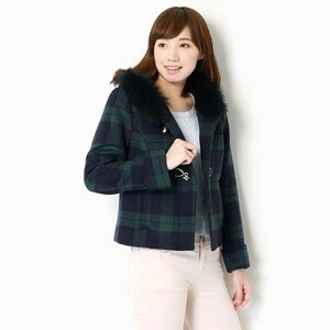 MISCH MASCH ハーフ丈ビットチェックコート