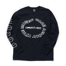 FULL-BK MORE MUSIC STAMP LOGO LS TEE