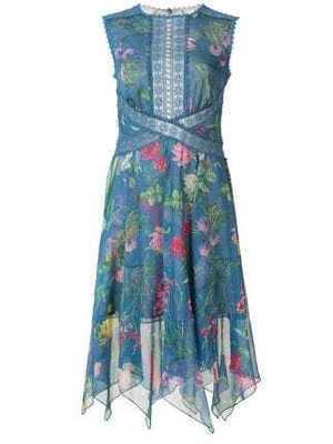 TADASHI SHOJI フローラル柄 パーティードレス
