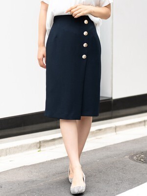 TONAL フロント釦タイトスカート