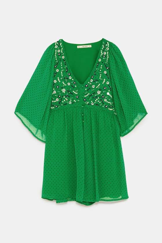 ZARA チュール刺繍オールインワン