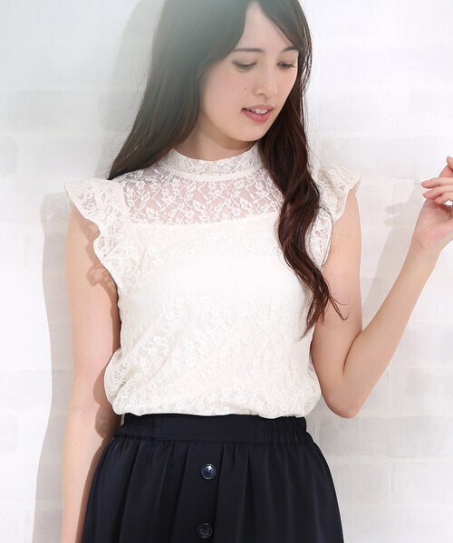 JILL by JILLSTUART ハイネックレースブラウス