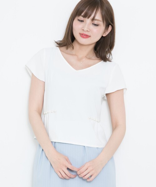PROPORTION BODY DRESSING ウエストポイントパールブラウス