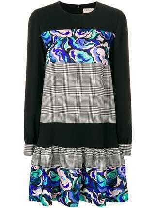 Emilio Pucci mix-printed flared dress