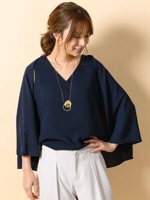 TONAL 4WAYケープブラウス
