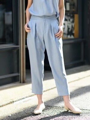 TONAL フェイクリネンタックパンツ