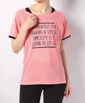 HeM フェイクレイヤードプリントTシャツ