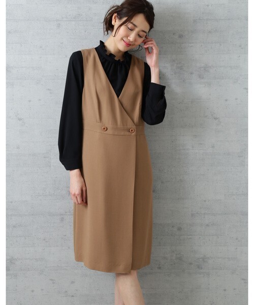 NATURAL BEAUTY BASIC フロントボタンジャンスカ