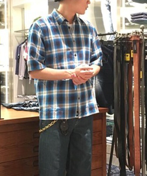 DIESEL MEN’S　チェック半袖シャツ（S-RAGGAE.）