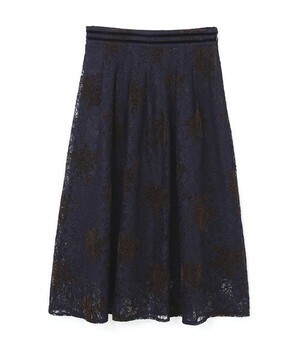 JILLSTUART フラワーフロッキーレースタックスカート