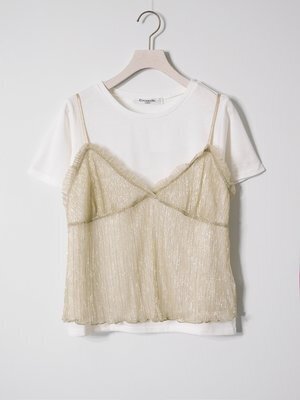 Emsexcite ラメアウターキャミ+Tee