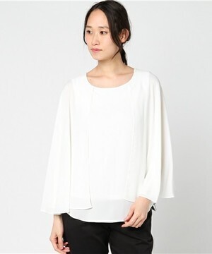 DOUBLE STANDARD CLOTHING ポリエステルシフォン4wayブラウス