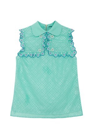 kloset Embroidered Sleeveless Top