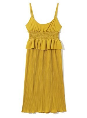 GRL プリーツシフォンキャミワンピース
