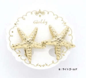 GOLDY 2180309 B メタル ヒトデシェイプ イヤリング