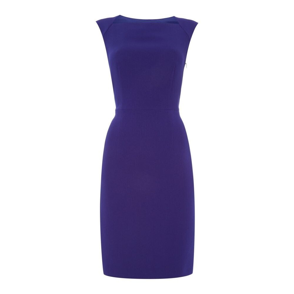 HUGO BOSS Purple Cap Sleeve Midi Dress