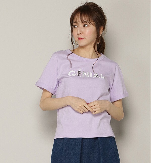 And Couture GENIALビジューロゴTシャツ