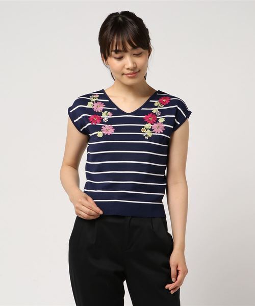 WILLSELECTION フラワーMIX刺繍プルオーバー