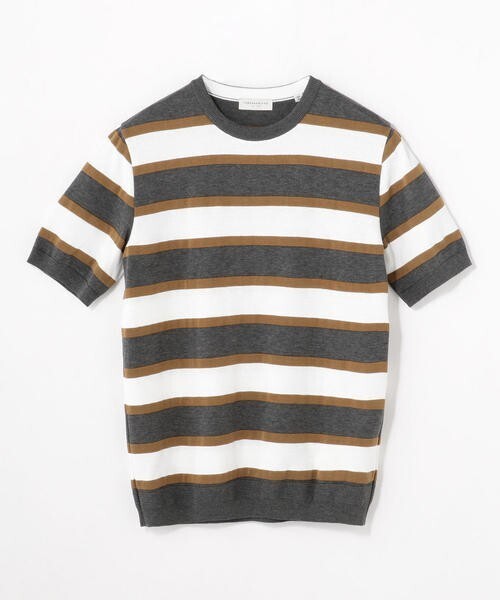 TOMORROWLAND tricot マルチボーダー ニットTシャツ