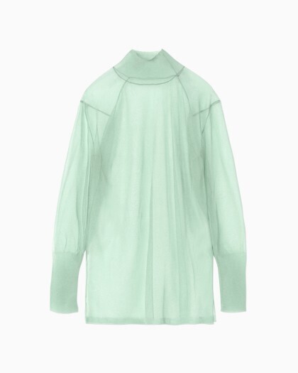 mame Vinyl Knit High-Necked Tops