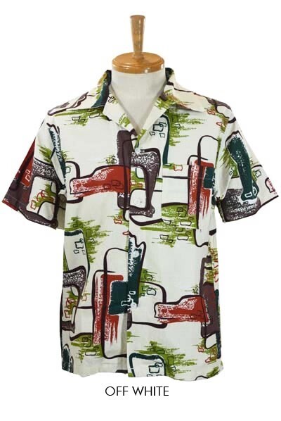 Dry bones Print Open Shirt “RECTANGLE BUBBLE”
