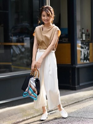 TONAL ニュアンス衿ノースリブラウス