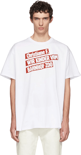 RAF SIMONS Christiane F. Kinder Bahnhof Zoo T シャツ