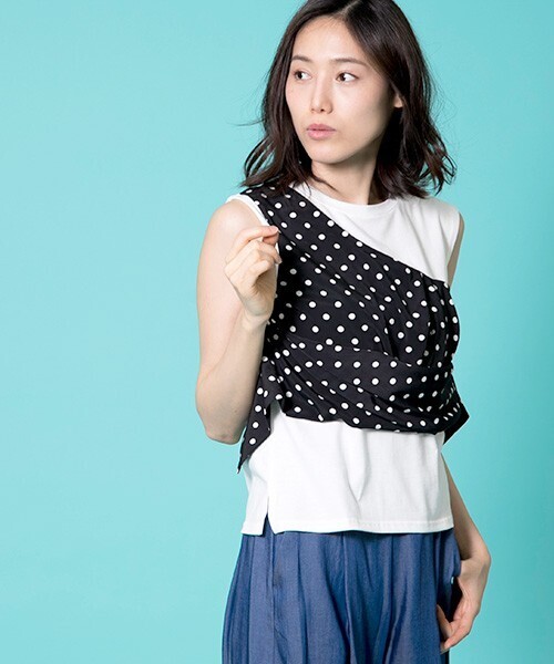 003 J.FERRY Tシャツ ビスチェ ワンショルダー /ワンショルドットプルオーバー