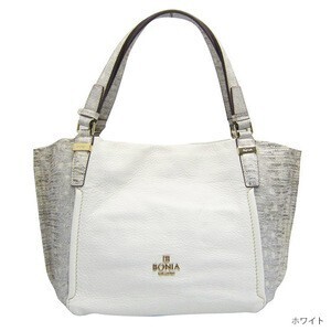 BONIA 2トーンレザーハンドバッグ