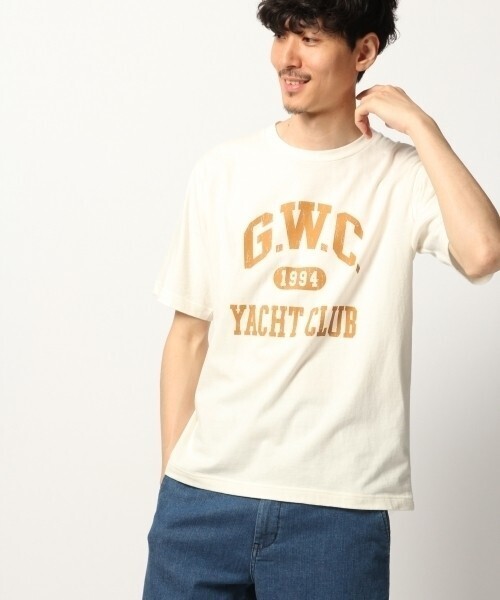 GLOBAL WORK カレッジロゴプリントTEE