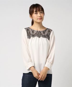 ANAYI クレープジョーゼットレースBL