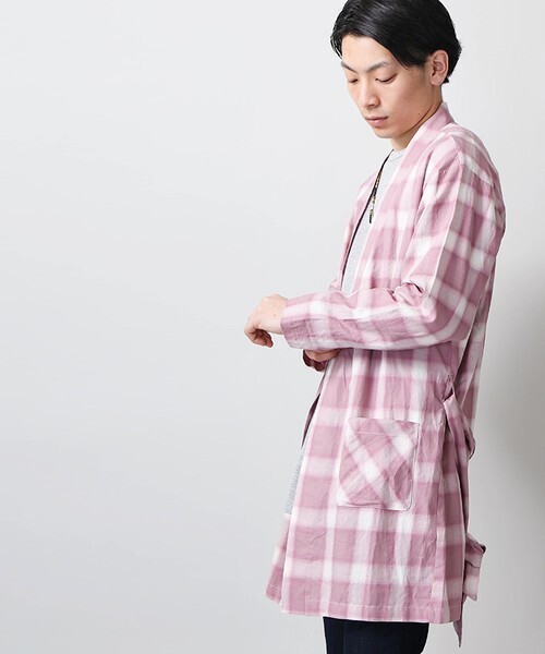 WEGO オンブレチェックガウン
