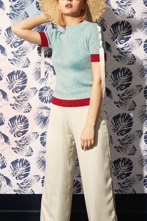 HENZA LOS ANGELES GLITTER SUMMER KNIT TOPS
