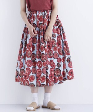 merlot お花柄スカート