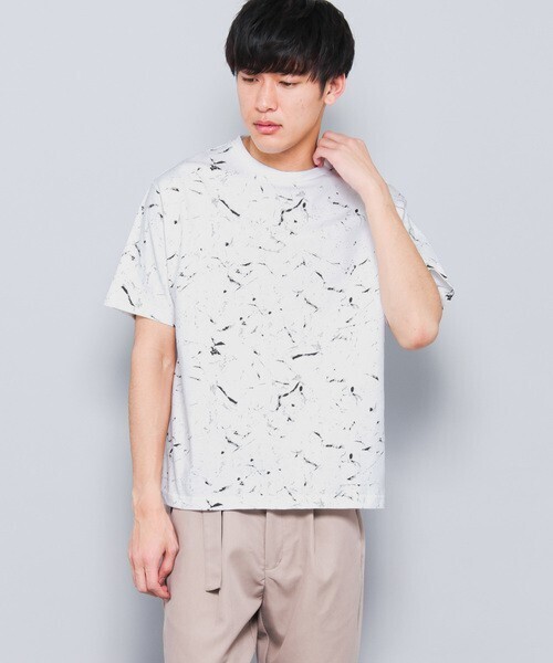 SENSE OF PLACE by URBAN RESEARCH マーブルプリントTシャツ(5分袖)